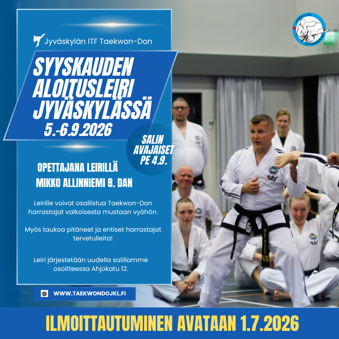 Syyskauden aloitusleiri Jyväskylässä 5.-6.9.2026 – 20-vuotisjuhlaleiri